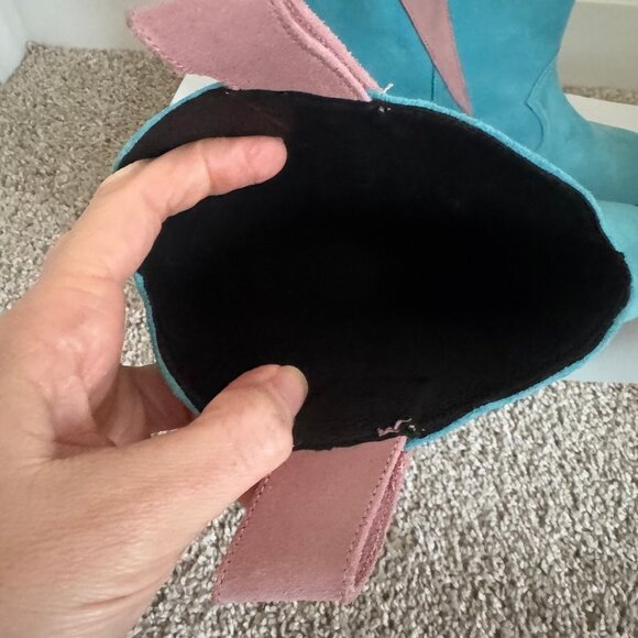 Modern Vice - Bolt Western Cotton Candy Suede Boots - Size 10 US (41 Italian) - Picture 6 of 8